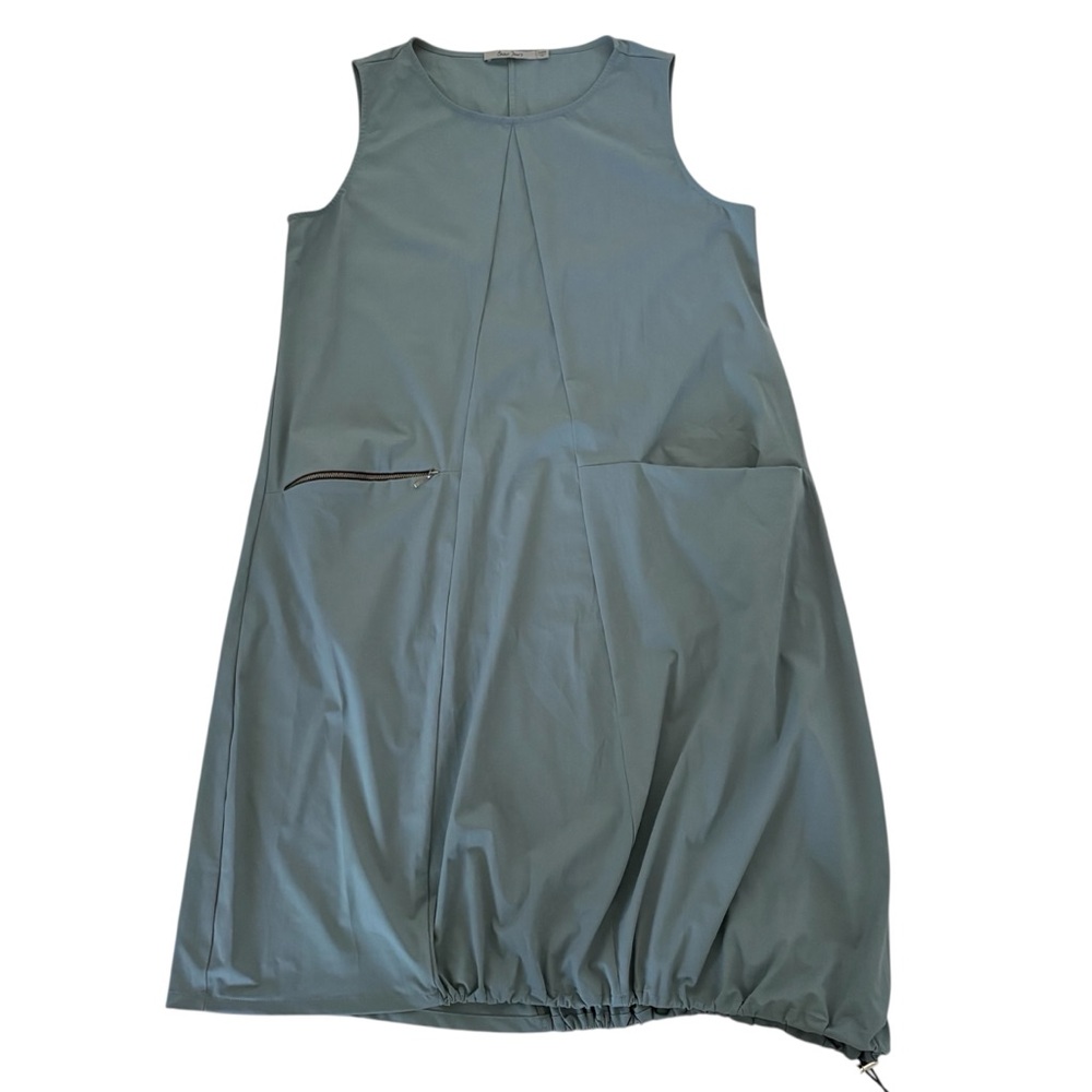 Beau Jours Sage Bubble Hem Knee Length Dress Sz M